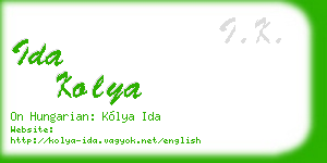 ida kolya business card